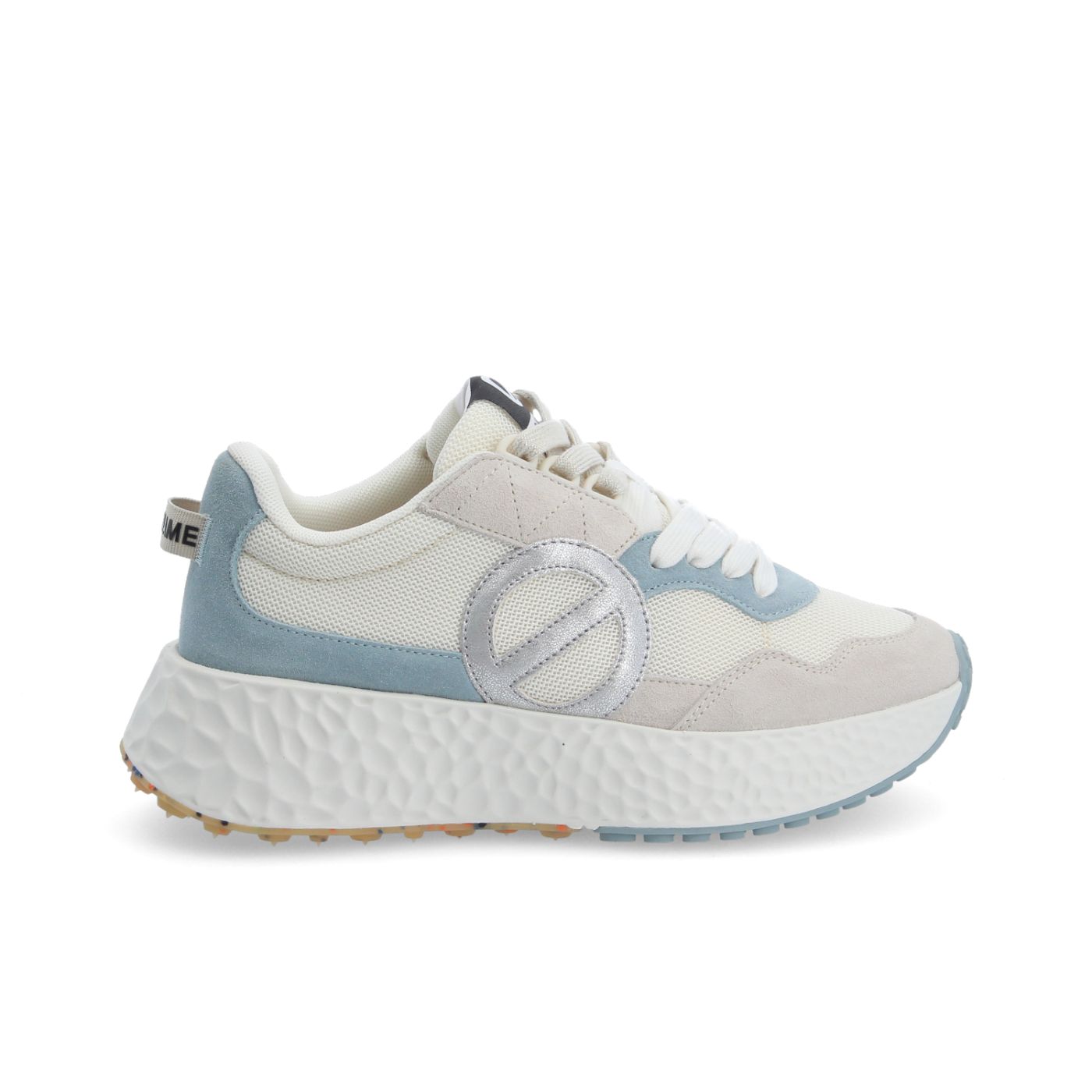 CARTER JOGGER W - SUEDE/KNIT/SUED - BIANCO SPORCO/BLU